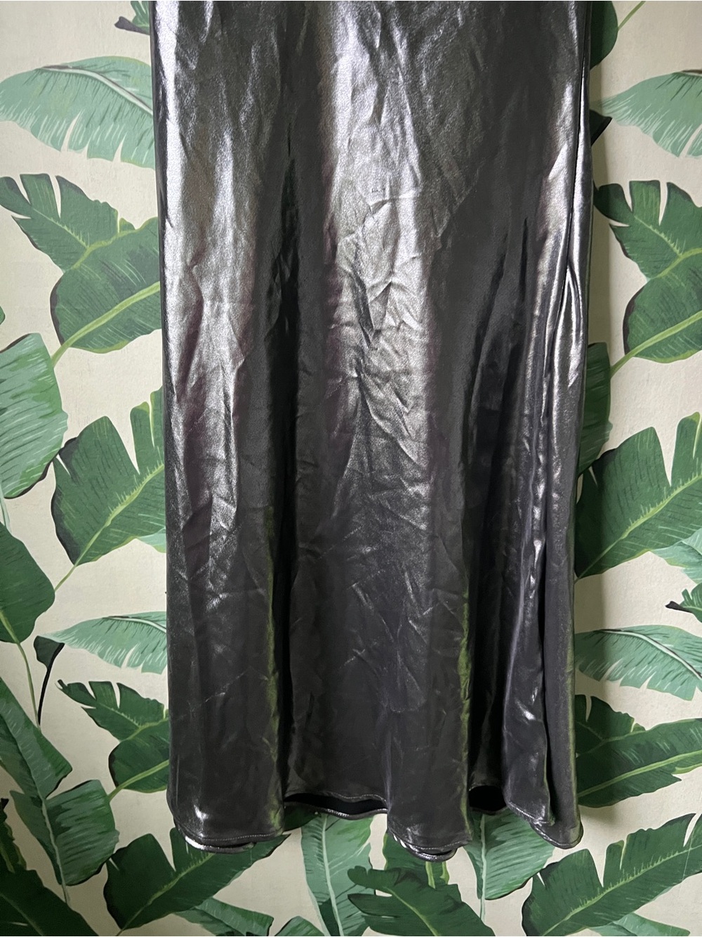 Wild Fable Metallic Silver Long Maxi Skirt Womens XS - Picture 5 of 9
